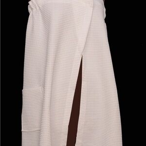 Chic Cream Asymmetrical Women's Wrap Skirt